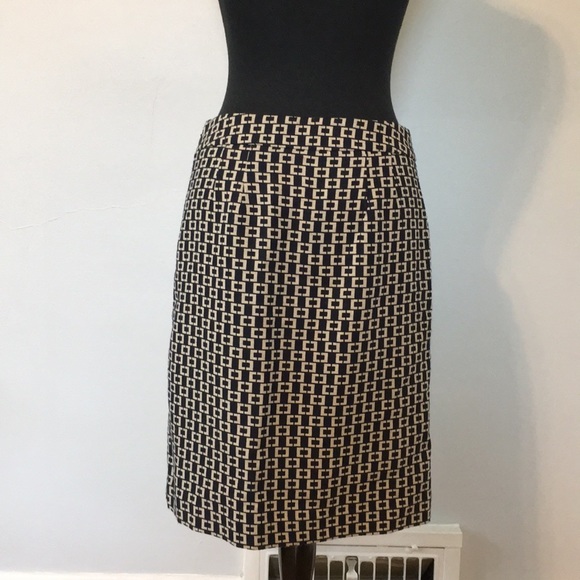 Ann Taylor LOFT Chain Print Professional Skirt, 2 - Picture 2 of 9